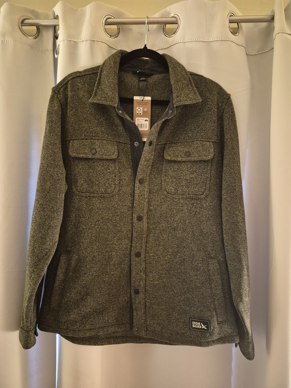 Eddie Bauer Men’s Olive Green Fleece Jacket